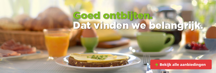 Goed ontbijten. Dat vinden we belangrijk. | Bekijk alle aanbiedingen
