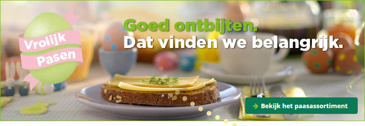 Goed ontbijten. Dat vinden we belangrijk. | Bekijk het paasassortiment