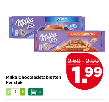 Milka Chocoladetabletten