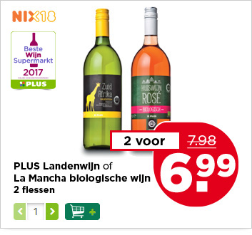 PLUS Landenwijn of La Mancha biologische wijn