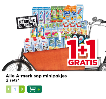 Alle A-merk sap minipakjes