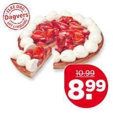 PLUS Aardbeienvlaai met slagroom