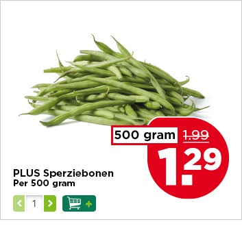 PLUS Sperziebonen