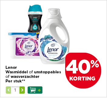 Lenor Wasmiddel, unstoppables of wasverzachter