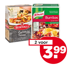 Bertolli of Knorr Wereldgerechten