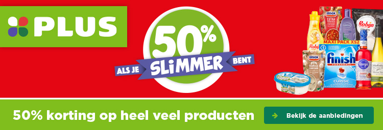 50% als je slimmer bent | 50% korting op heel veel producten