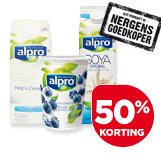 Alpro Fresh drink, Yoghurtvariatie, Mild & Creamy of Go on