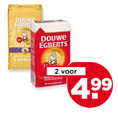 Douwe Egberts Snelfilter koffie Aroma rood of Aroma variaties