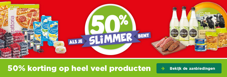 PLUS | 50% Als je slimmer bent | Bekijk de aanbiedingen