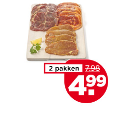 PLUS Filetlapjes Oriëntaals, procureurlapjes Provençaals of speklapjes smokey BBQ