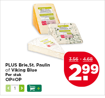 PLUS Brie, St. Paulin of Viking Blue