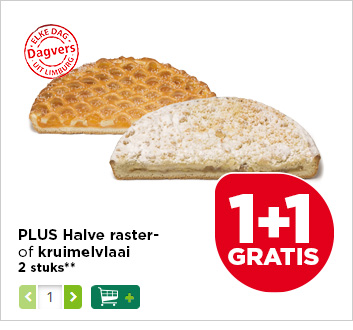 PLUS Halve raster- of kruimelvlaai