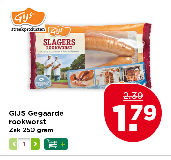 GIJS Gegaarde rookworst