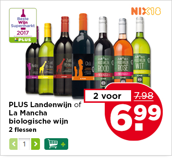 PLUS Landenwijn of La Mancha biologische wijn