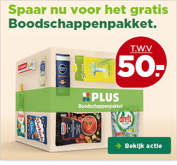 Spaar nu voor het gratis Boodschappenpakket | Bekijk actie