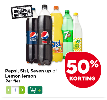 Pepsi, Sisi, Seven up of Lemon lemon