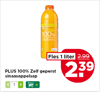 PLUS 100% Zelf geperst sinaasappelsap