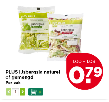 PLUS IJsbergsla naturel of gemengd