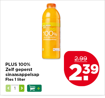 PLUS 100% Zelf geperst sinaasappelsap