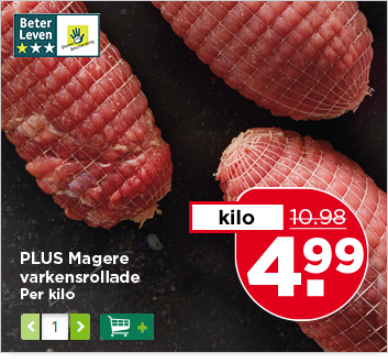 PLUS Magere varkensrollade