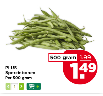 PLUS Sperziebonen