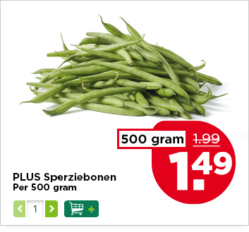 PLUS Sperziebonen