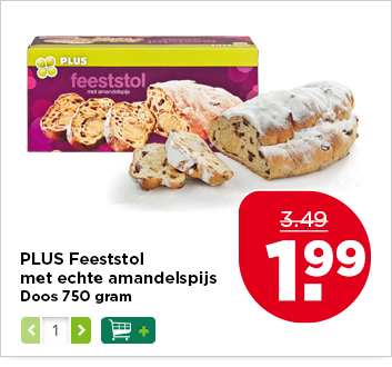 PLUS Feeststol met echte amandelspijs