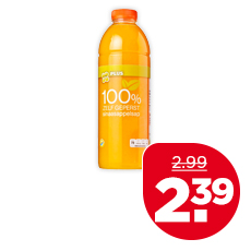 Plus 100% Zelf geperst sinaasappelsap