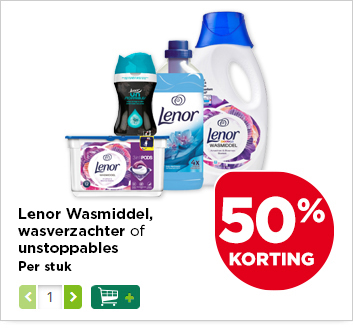 Lenor Wasmiddel, wasverzachter of unstoppables