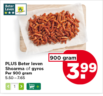 PLUS Beter leven Shoarma of gyros