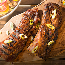 BBQ geglaceerde varkenshaas