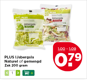 PLUS IJsbergsla Naturel of gemengd