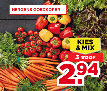 Kies & Mix Salanova, PLUS Bospeen, Cocktailtrostomaten of Paprika mix