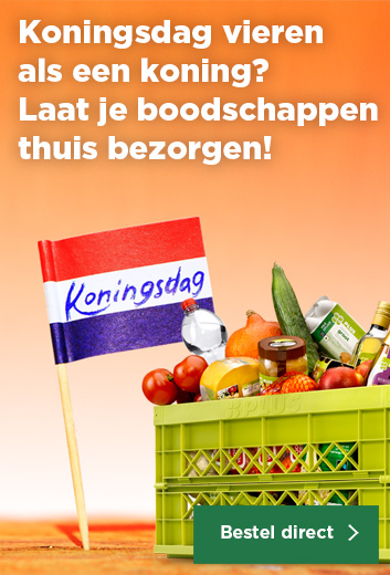 KONINGSDAG VIEREN ALS EEN KONING? LAAT JE BOODSCHAPPEN THUIS BEZORGEN!
