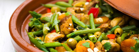 Tajine met sperziebonen en kip