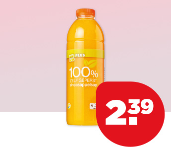 PLUS 100% ZELF GEPERST SINAASAPPELSAP