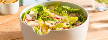 Witlofsalade 2.0 met radijs, little gem en ansjovis