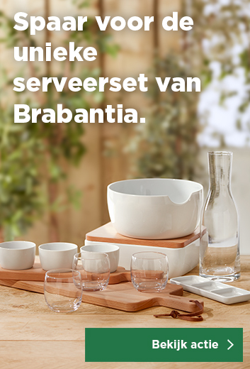 SPAAR VOOR DE UNIEKE SERVEERSET VAN BRABANTIA. | Bekijk actie