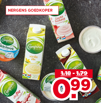 CAMPINA VLA, FRUITYOGHURT OF KWARK