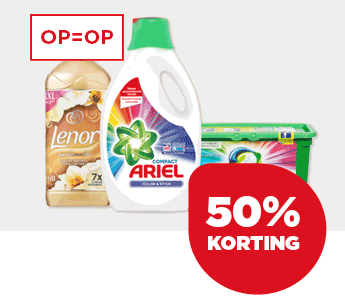 NÓG VEEL MEER PRODUCTEN MET 50% KORTING