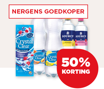 CRYSTAL CLEAR OF SOURCY WATER MET SMAAK