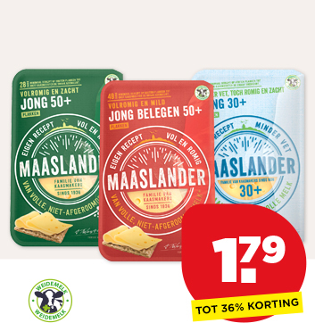 MAASLANDER KAAS 30+ OF 50+ PLAKKEN