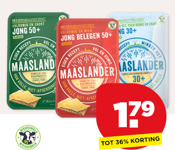 MAASLANDER KAAS 30+ OF 50+ PLAKKEN