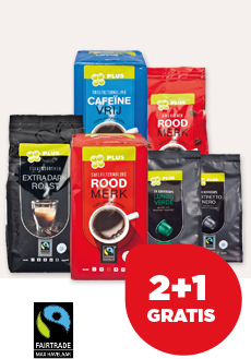 PLUS KOFFIE SNELFILTER, BONEN OF KOFFIECUPS