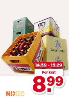 JUPILER, WARSTEINER, ALFA OF GULPENER PILS