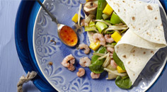 Wraps: opgerold staat netjes Wraps: opgerold staat netjes