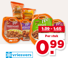 MORA SATE, BALLETJES OF SNACKBROODJES
