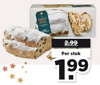 PLUS FEESTMOMENT FEESTSTOL MET AMANDELSPIJS EN NOTEN