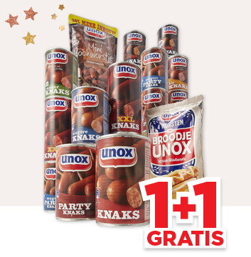 UNOX KNAKS, BROODJE ROOKWORST OF MINI ROOKWORSTJES