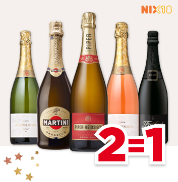 PIPER HEIDSIECK BRUT, BIENVENIDO CAVA, FREIXENET OF MARTINI MOUSSEREND